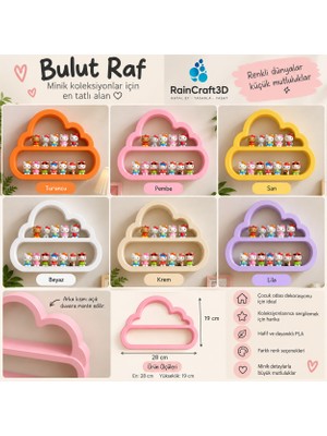 Rain Craft 3D Bulut Figür ve Dekor Rafı 3D Tasarım