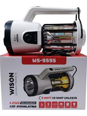 Pileli Store Profesyonel El Feneri &amp;amp; Kamp Lambası | 5W (4887)