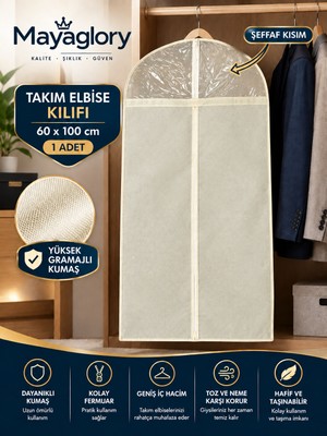 MAYAGLORY Takım Elbise Kılıfı Kalın Kumaş Gamboç Kılıç Elbise Takım Dolap Düzenleyinici Organizer Elbise Kılıf ( 1 Adet )
