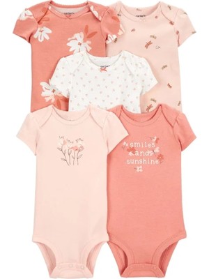 Kız Bebek Kısa Kollu Body 5'li Paket 1P565710