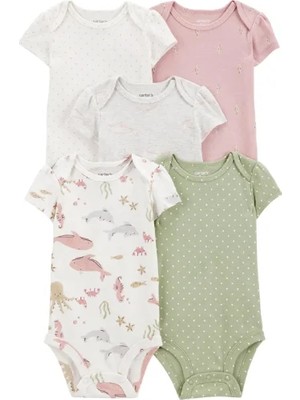 Layette Kız Bebek Kısa Kollu Body 5'li Paket 1S338010