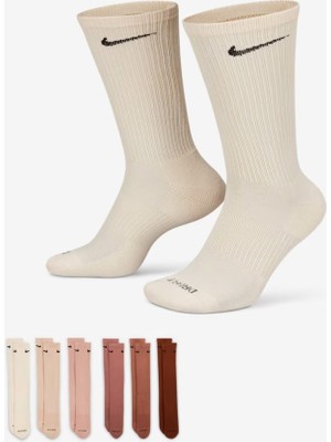 Nike Everyday Plus Destekli Antrenman Crew Çorapları (6 Çift) SX6897-904
