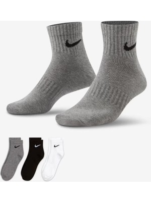 Nike SX7677-964 Everyday Lightweight Crew Antrenman Çorapları (3 Çift)