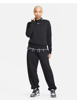 Nike Nıke DQ5751-010 Phoenix Fleece Sıfır Yaka Kadın Siyah Sweat