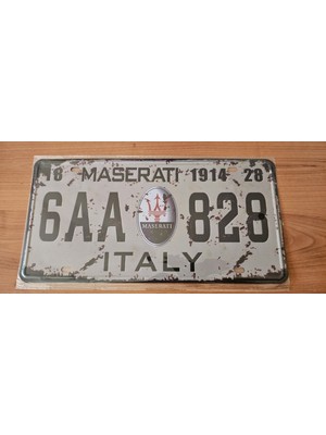 Vintage Retro Dekoratif Metal Plaka 15X30 Cm.