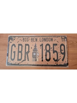 Vintage Retro Dekoratif Metal Plaka 15X30 Cm.