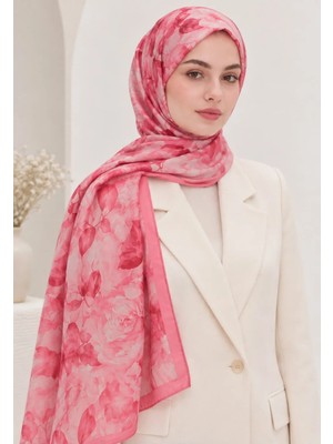 Revam Collection Gül Desen Pamuk Soft Şal Pembe