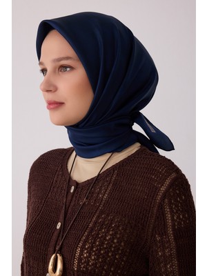 Belli Soyut Desen %100 Twill Ipek Eşarp BE28