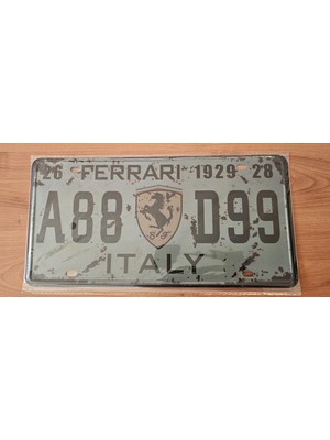 Vintage Retro Dekoratif Metal Plaka 15X30 Cm.