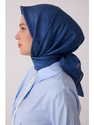 Belli Soyut Desen %100 Twill Ipek Eşarp BE28-38