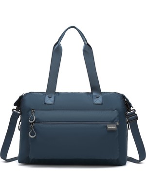 Smart Bags Hafif Kumaş Günübirlik Seyahat Çantası Veya Xl Kadın Omuz Çantası Lacivert