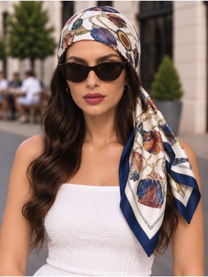 Revam Collection Vintage Püskül Desen Fular Bandana Şal