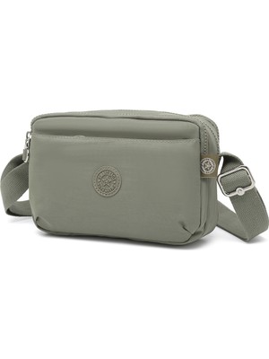 Smart Bags Günlük Küçük Boy Su Geçirmez Hafif Krınkıl Kumaş Kadın Omuz Çantası Yeşil