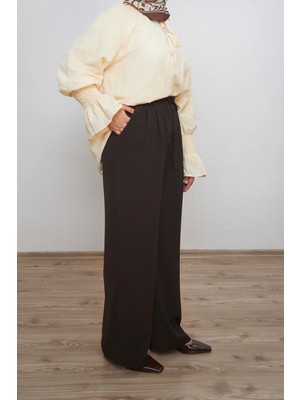 Beyruha Collection Bağcıklı Pantolon - Kahverengi