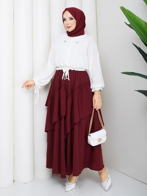 Kardelen Etek Bordo