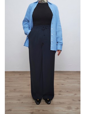 Beyruha Collection Bağcıklı Pantolon - Lacivert