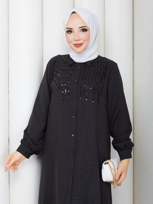 Lina Uzun Tunik Siyah