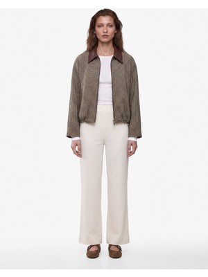 Koton Normal Bel Straight Fit Geniş Paça Kumaş Pantolon