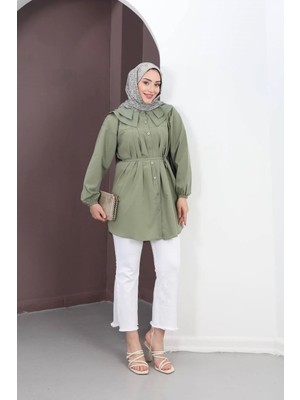 Bebe Yaka Haki Tunik