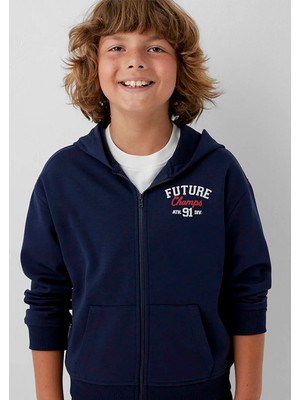 Mavi Kapüşonlu Loose Fit Lacivert Erkek Çocuk Sweatshirt 6S10183-84371