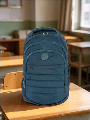 Gigi Luxe Çok Bölmeli Su Geçirmez Kumaş Kız Erkek Okul ve Günlük Sırt Çantası - Laptop Uyumlu Seyahat Çantası