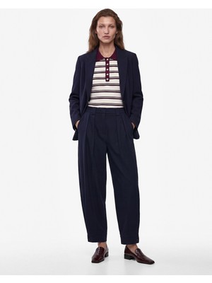 Koton Cepli Loose Fit Pileli Barrel Kumaş Pantolon