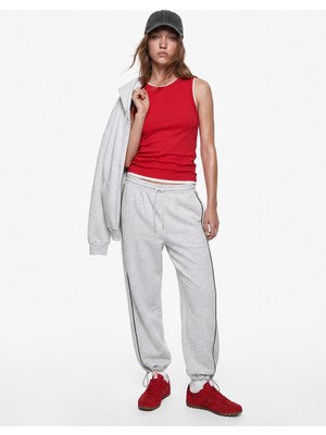 Koton Beli Bağcıklı Biyeli Stoperli Balon Fit Oversize Jogger Eşofman Altı