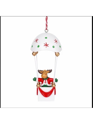 Yılbaşı Ağacı Süsü (13 Cm) – Uçan Balonlu Noel Baba, Kardan Adam ve Geyik Figürlü Ağaç Süsü Seçenekleri 1 Adet