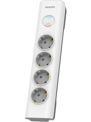 Philips Phılıps SPN7040WA/62 4 Soket Akım Korumalı Priz 600 Joules 2mt Örgülü Kablo (BEYAZ)(1923)