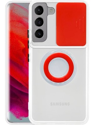 Northcity Ally Sm Galaxy S22 Plus Kılıf Sürgülü Kamera Lens Korumalı Yüzük Standlı Silikon Kılıf
