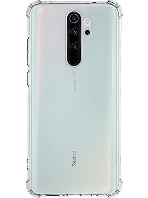 Mey İthalat Xiaomi Redmi Note 8 Pro ile Uyumlu ile Uyumlu Kapak Köşe Korumalı Airbag Antishock Şeffaf Silikon Kılıf