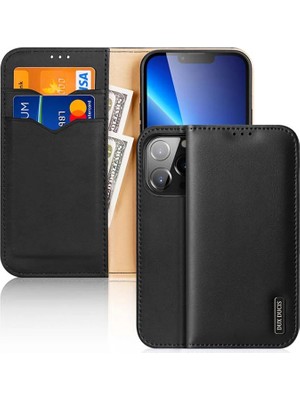 Northcity Dux Ducis iPhone 13 Pro Max Kılıf Mıknatıslı Cüzdanlı Deri Kılıf Hivo Series