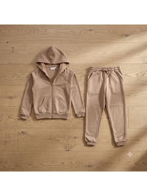 Mışıl Kids Unisex Kız Erkek Çocuk 7 - 10 Yaş Uzun Kollu Fermuarlı Okul Eşofman Takımı
