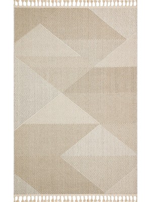 Cool Halı  Soho Sh 08 Bej Hav Toz Vermez Etnik Örgü Ince Halı Kilim