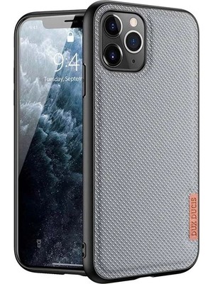 Northcity Dux Ducis Fino Serisi iPhone 11 Pro Max Kılıf Premium Dokuma Silikon Kılıf