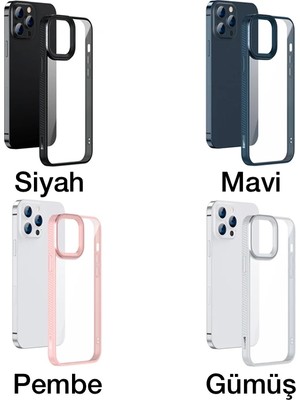 Northcity Baseus Crystal iPhone 13 Pro 6.1 Kılıf Jel Çerçeve Zırhlı Silikon Kılıf