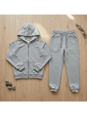Mışıl Kids Unisex Kız Erkek Çocuk 7 - 10 Yaş Uzun Kollu Fermuarlı Okul Eşofman Takımı