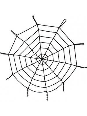 Pileli Store Halloween Cadılar Bayramı Örümcek Ağ Dekor Siyah 1.5 Metre (4887)