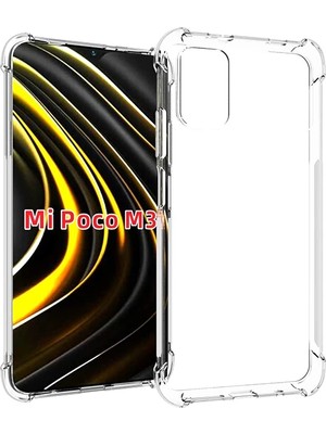 Northcity Xiaomi Poco M3 Kamera Korumalı Shockproof Darbe Emici Silikon Kılıf
