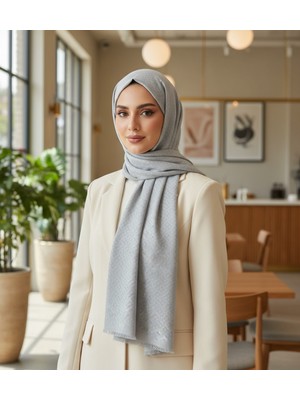 Lady Coco Kendinden Desenli Yaz Esintisi Krep Şal