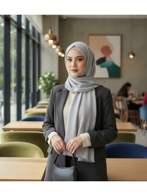 Lady Coco Kendinden Desenli Yaz Esintisi Krep Şal