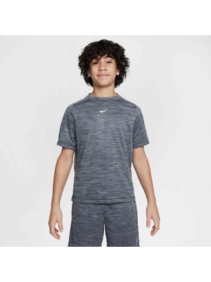 Nike HJ3771-010 Dri-Fıt Kısa Kollu Genç Çocuk Tişört - Gri