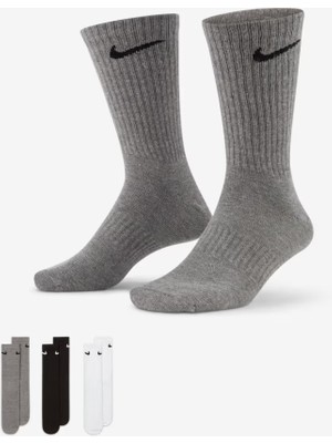 Nike SX7676-964 Everyday Lightweight Crew Antrenman Çorapları (3 Çift)