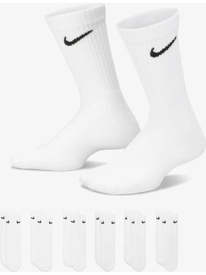 Nike Everyday SX6910-100 Çocuk Yastıklı Crew Çorapları (6 Çift)