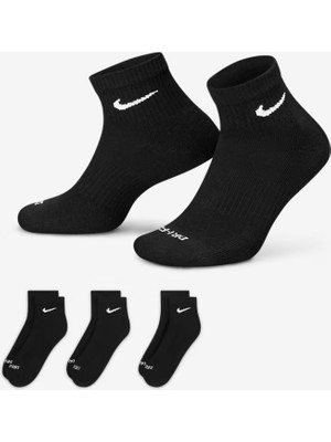 Nike Everyday Plus Destekli Antrenman Bilek Çorapları (3 Çift) Siyah SX6890-010