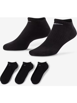 Nike SX7673-010 Everyday Cushioned No-Show Antrenman Çorapları (3 Çift)