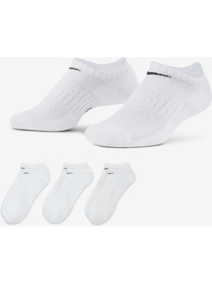 Nike SX7673-100 Everyday Cushioned No-Show Antrenman Çorapları (3 Çift)