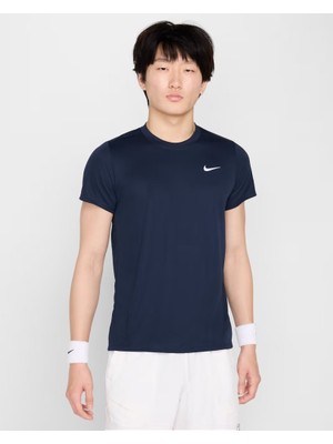 Nikecourt FZ6921-451 Victory Dri-Fıt Erkek Tenis Tişört - Lacivert