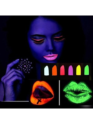 Salmore Mey Ithalat® Glowpaint 6’lı Neon Boya – Uv Işıkta Parlayan Makyaj Seti