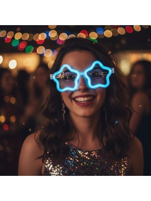 Salmore Mey Ithalat® 12 Adet Yıldız Gözlük – Glow Partisi ve Etkinlik Için